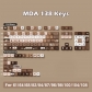 Sushi Roll 104+34 / 54 MDA/Cherry/MCA Profile Keycap Set Cherry MX PBT Dye-subbed for Keyboard